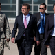 Defense Secretary Ash Carter (second from left), accompanied by then-U.S. Army Lt. Gen. Ron Lewis (left) and Chief of Staff Eric Rosenbach (right) in 2015 in Amman, Jordan.
Carolyn Kaster-Pool/Getty Images